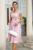 Indlæs billede til gallerivisning Pink Chiffon Mor bruden Kjole med blonder