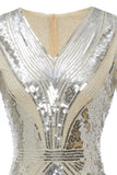 Abrikos pailletter 1920'erne Prom Dress