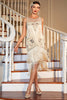 Indlæs billede til gallerivisning Fringed champagne brølende 20&#39;erne stor Gatsby kjole til fest