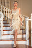 Indlæs billede til gallerivisning Fringed champagne brølende 20&#39;erne stor Gatsby kjole til fest
