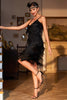 Indlæs billede til gallerivisning Sparkly Black Sequined 1920&#39;erne Flapper Dress med 20&#39;erne tilbehør