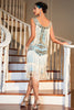 Indlæs billede til gallerivisning Sparkly Blue Sequined 1920&#39;erne Flapper Dress med 20&#39;er tilbehør