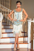 Indlæs billede til gallerivisning Sparkly Blue Sequined 1920&#39;erne Flapper Dress med 20&#39;er tilbehør