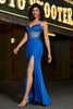 Indlæs billede til gallerivisning Perle Royal Blue Mermaid Glitter Corset Prom Dress med tilbehør