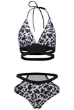 Snøre op Brun Leopard Badedragt