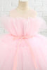Indlæs billede til gallerivisning Pink høj lav blomst pige kjole
