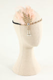 Sort beaded Feather Pearl 1920'erne Flapper Pandebånd