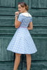 Indlæs billede til gallerivisning Peter Pans krave blå 1950&#39;ers kjole