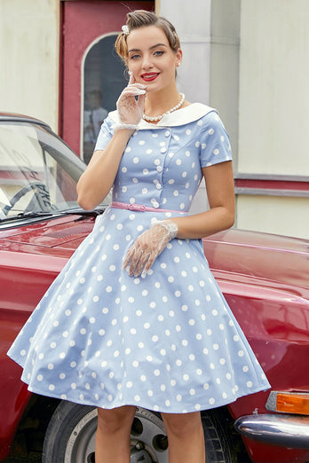 Peter Pans krave blå 1950'ers kjole