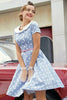 Indlæs billede til gallerivisning Peter Pans krave blå 1950&#39;ers kjole