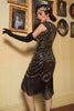 Indlæs billede til gallerivisning Sort Gatsby Glitter Fringe 1920&#39;ernes Flapper Kjole