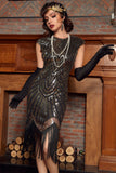 Golden Gatsby Glitter Fringe 1920'ernes Flapper Kjole