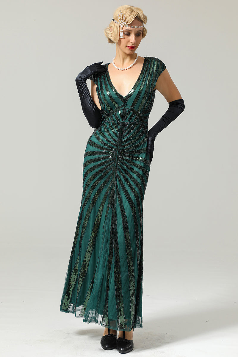 Indlæs billede til gallerivisning Paillet havfrue kjole fra 1920&#39;erne