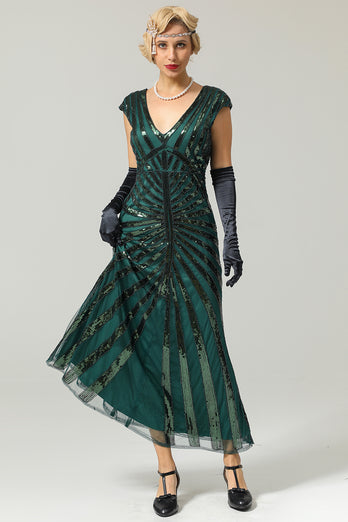 Paillet havfrue kjole fra 1920'erne