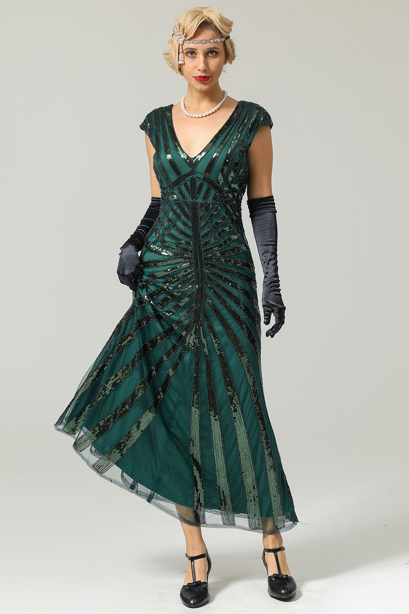Indlæs billede til gallerivisning Paillet havfrue kjole fra 1920&#39;erne