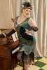 Indlæs billede til gallerivisning Plus Size 1920&#39;erne Gatsby Paillet Fringed Abrikos Flapper Kjole