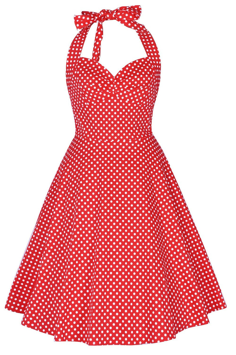 Indlæs billede til gallerivisning Halter trykt 1950&#39;erne Pin Up Dress