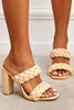 Indlæs billede til gallerivisning Block Heel Flettet Twist Sandaler med høj hæl