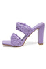 Indlæs billede til gallerivisning Lavendel højhælede vævede chunky sandaler