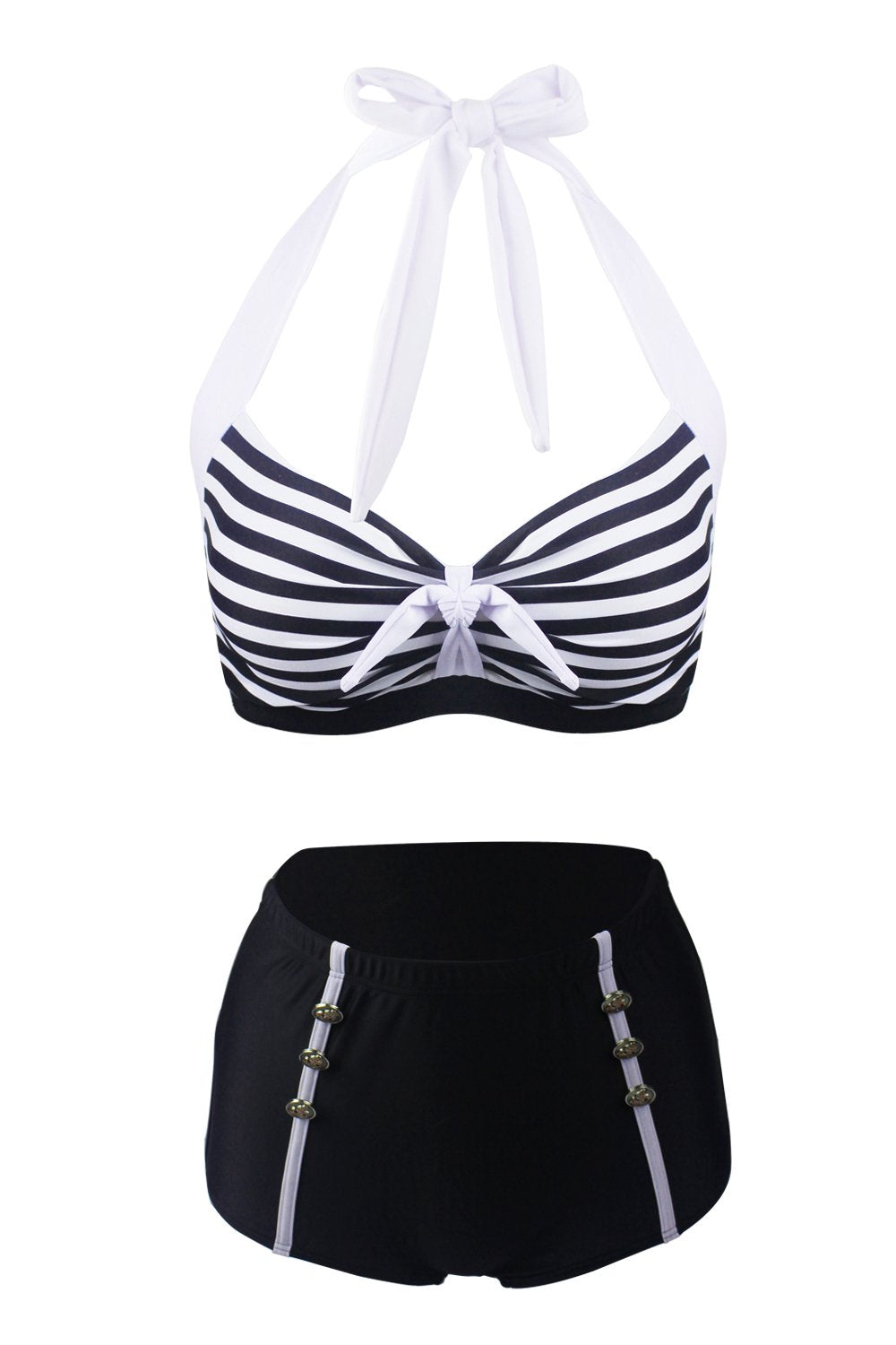 Striber To stykke Bikini Badedragt