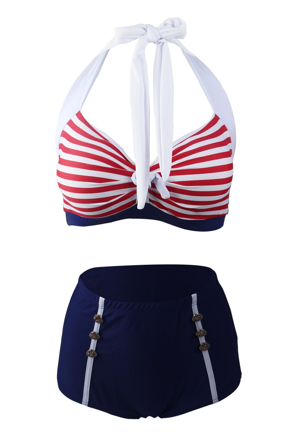 Striber To stykke Bikini Badedragt