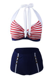 Striber To stykke Bikini Badedragt