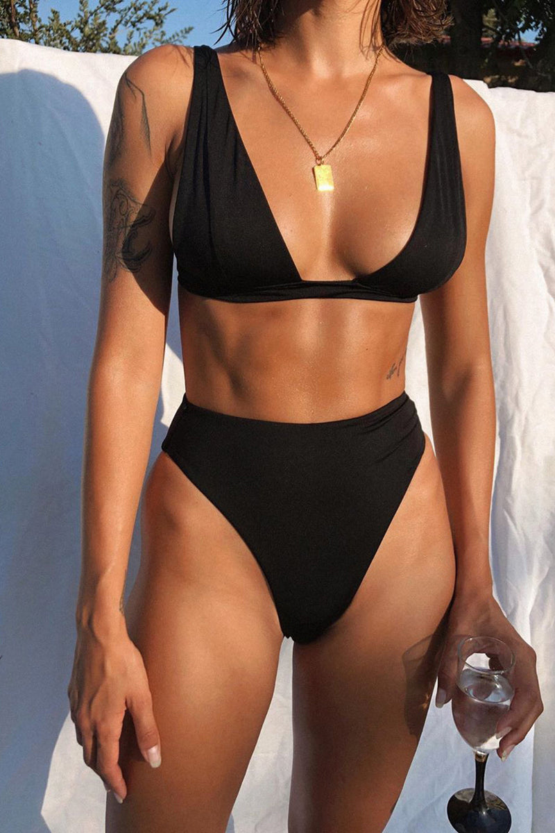 Indlæs billede til gallerivisning Todelt solid bikini