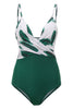 Indlæs billede til gallerivisning Bananblad trykt grønt badetøj i ét stykke