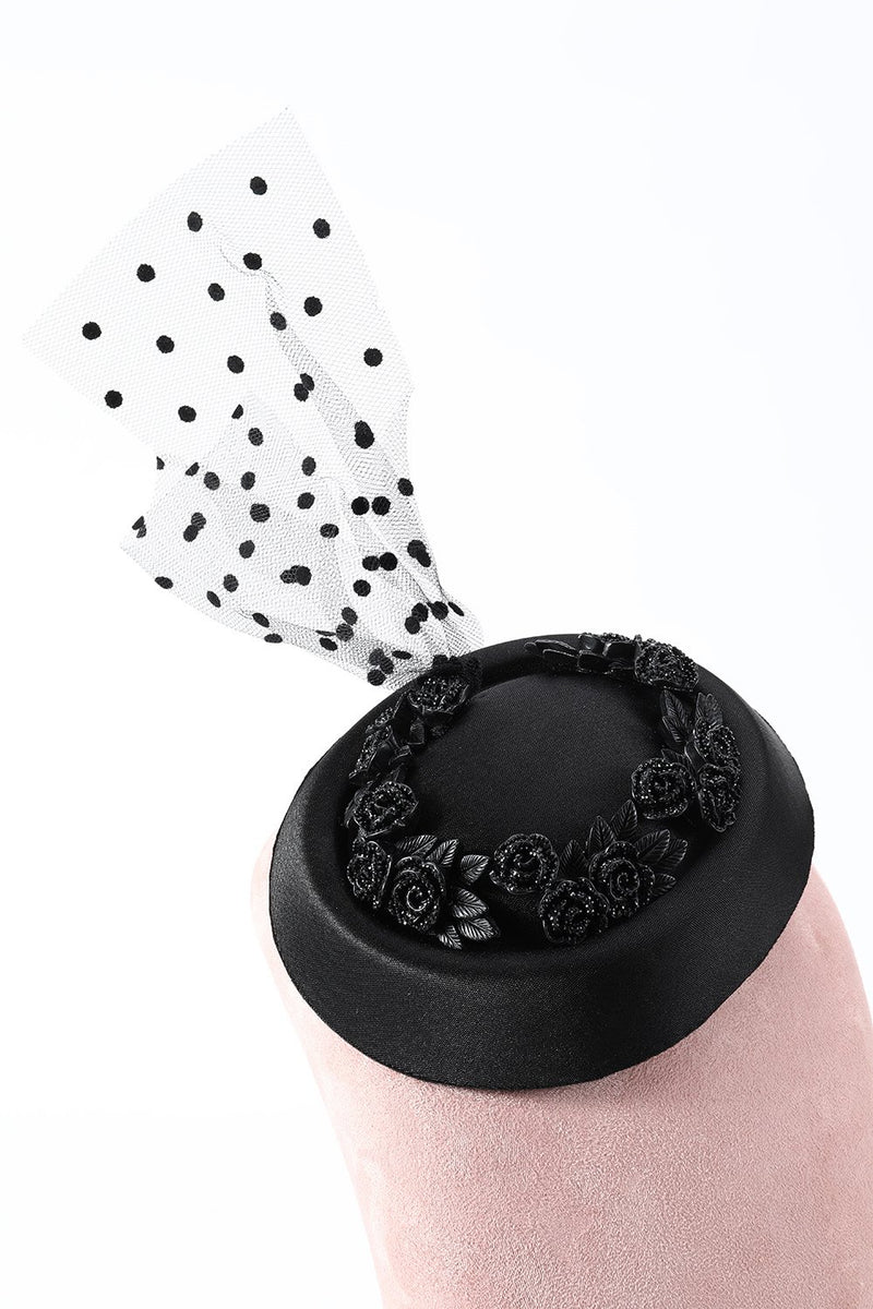 Indlæs billede til gallerivisning Sorte kvinder Halloween heks hat med applikationer