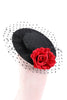 Indlæs billede til gallerivisning Sorte kvinder Halloween heks hat med blomst