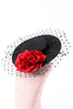 Indlæs billede til gallerivisning Sorte kvinder Halloween heks hat med blomst