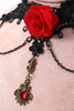 Indlæs billede til gallerivisning Sorte kvinder Halloween halskæde med blomster
