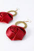 Indlæs billede til gallerivisning Røde kvinder Halloween øreringe med blomster
