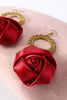 Indlæs billede til gallerivisning Røde kvinder Halloween øreringe med blomster