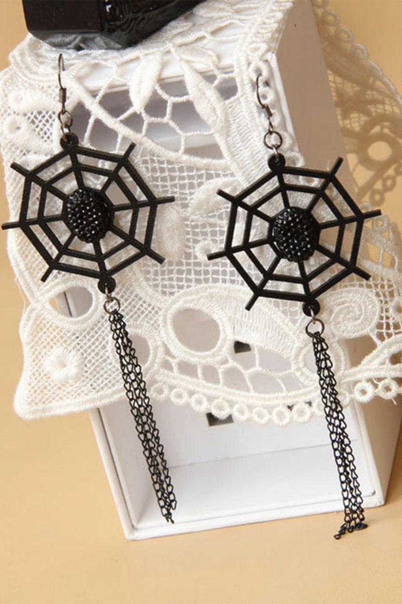 Indlæs billede til gallerivisning Halloween Spider Web øreringe