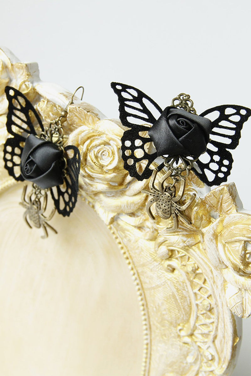 Indlæs billede til gallerivisning Halloween Spider Butterfly øreringe
