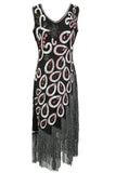 Bourgogne Asymmetrisk V Hals 1920'erne Flapper Kjole