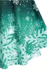 Indlæs billede til gallerivisning Grøn jul Snefnug Print Vintage Kjole