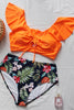 Indlæs billede til gallerivisning Plus size orange blomster bikini