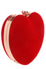 Indlæs billede til gallerivisning Rød Fløjl Hjerte håndtaske