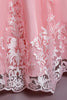 Indlæs billede til gallerivisning Pink broderi ærmeløs blomsterpigekjole med bowknot