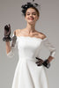 Indlæs billede til gallerivisning Off Soulder Hvid Midi kjole