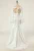 Indlæs billede til gallerivisning Hvid Havfrue lange ærmer brudekjole