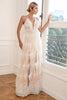 Indlæs billede til gallerivisning Hvid blonde lang Prom kjole