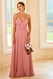 Blush Long Boho Brudepige Kjole