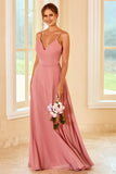 Blush Long Boho Brudepige Kjole