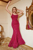 Indlæs billede til gallerivisning Hot Pink Paillethavfrue Plus Size Prom kjole med Lac-up Back