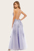 Indlæs billede til gallerivisning Lavendel Tulle Lang Prom Kjole med blonder
