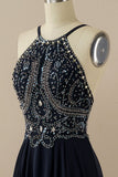 Halter Beaded backless prom kjole