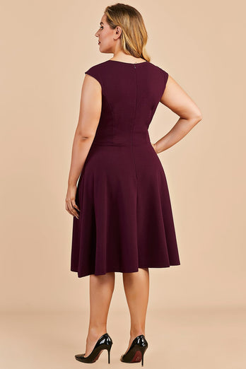 Bourgogne Plus Size Homecoming Party Dress